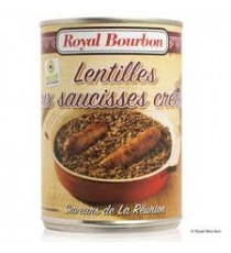 Lentilles aux saucisses créoles ROYAL BOURBON 420G
