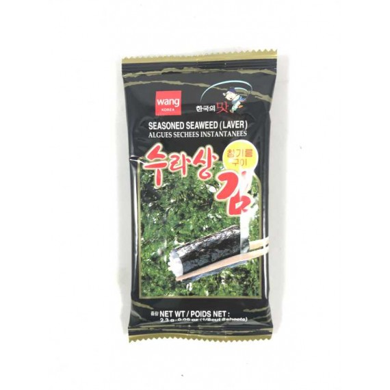 8 paquets de 8 feuilles d'algues séchées (snack) instantanées WANG 2.3g