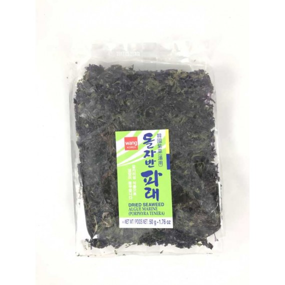 Algues marinées pour soupe ( porphyra tenera) WANG 50g