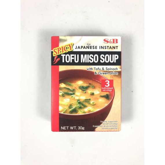Soupe miso épicée instantanée japonaise au Tofu (en poudre) S&B 30g