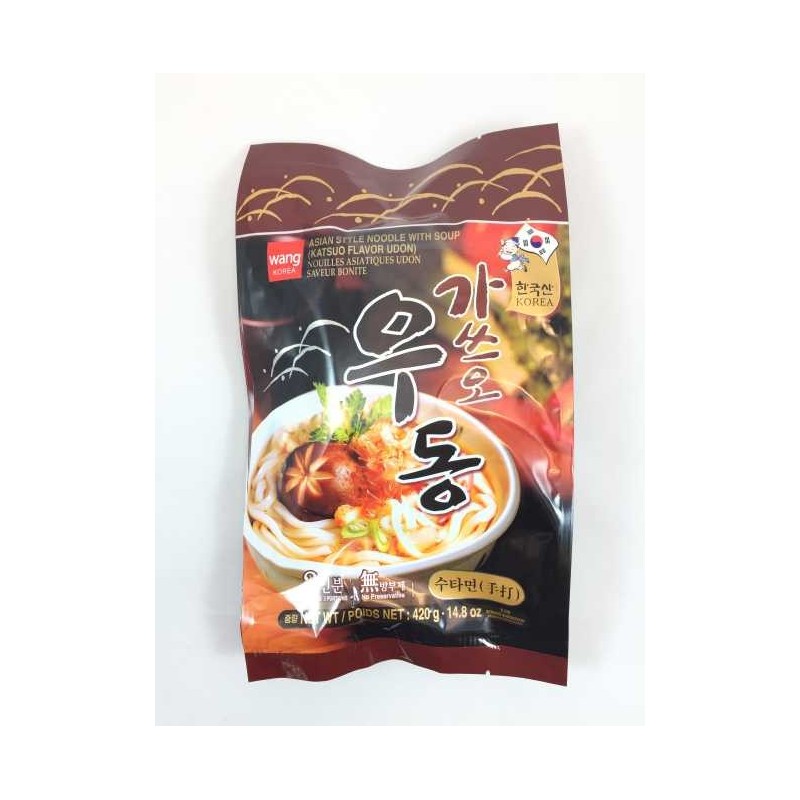 Nouilles asiatiques Udon saveur bonite WANG 420g 	