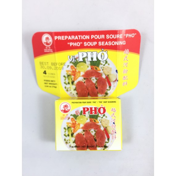 4 cubes de préparation pour soupe Pho COCK BRAND 75g
