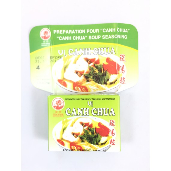 4 cubes de préparation pour soupe Canh chua COCK BRAND 75g