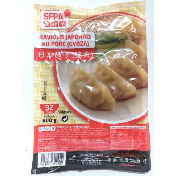 32 Gyozas raviolis Japonais au porc et légumes SFPA 800g