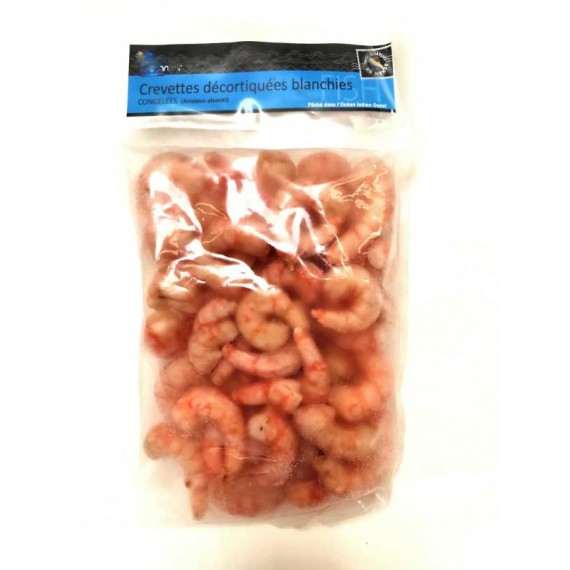 Crevettes décortiquées blanchies congelées taille 20/40 350g