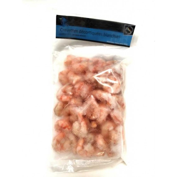 Crevettes décortiquées blanchies congelées taille 40/60 350g