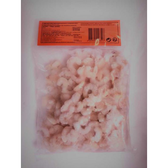 Crevettes décortiquées congelées (cal. 100-200) 500g