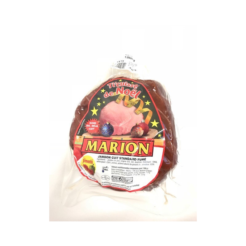 Jambon Ti' cuisse de noël cuit et fumé pimenté MARION 1kg