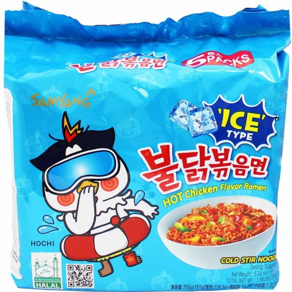 Nouille hot chicken Ice Samyang X5 