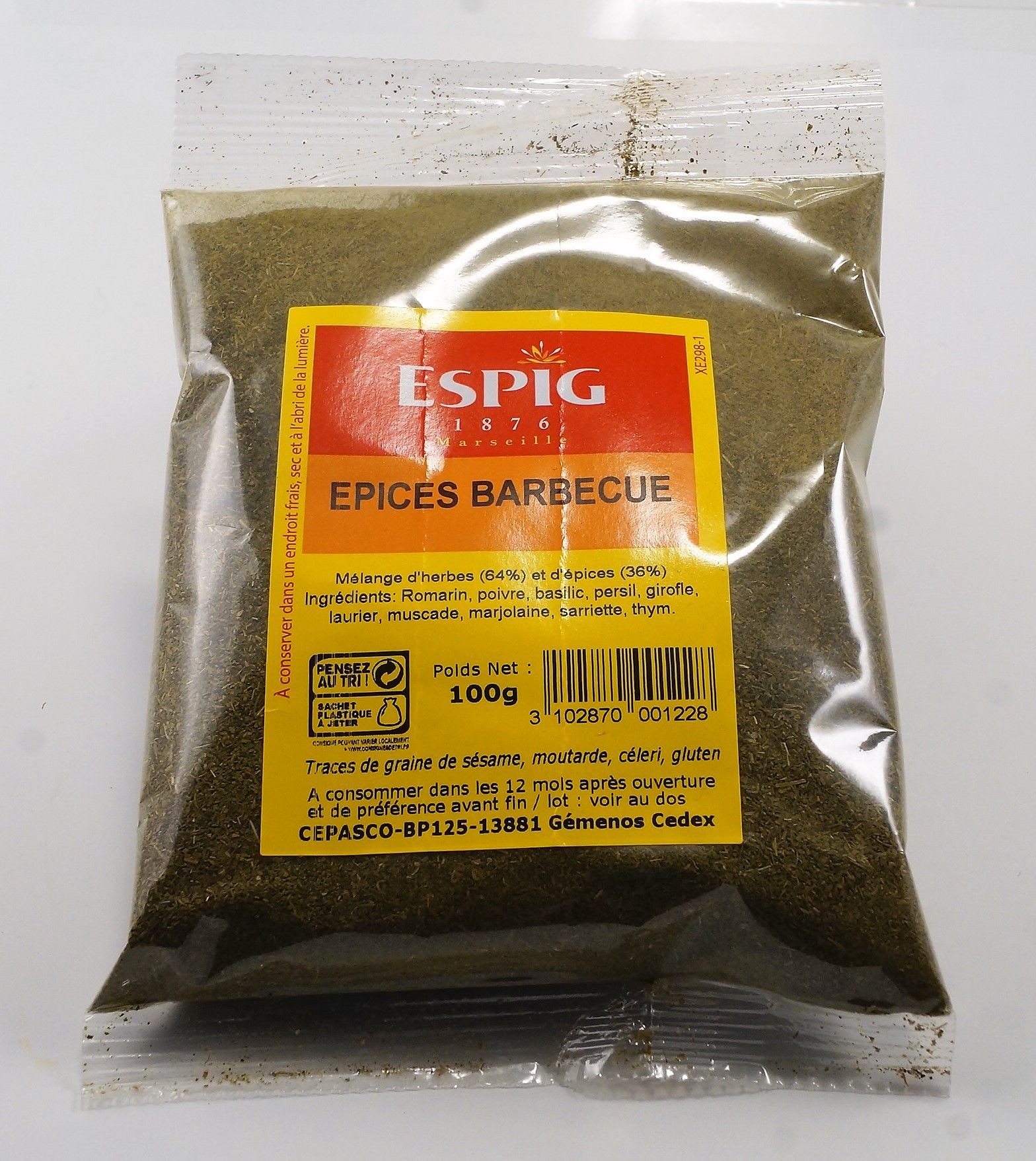 Epices barbecue moulu 100g 