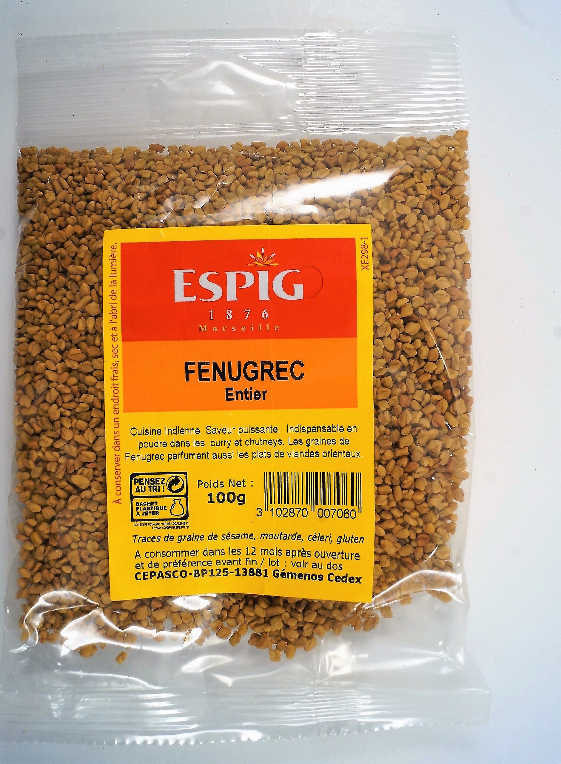 Fenugrec entier ESPIG 100g